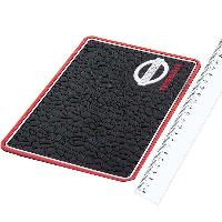 Коврик на панель плоский 200*125мм, принт камень, Черный, в углу эмблема NISSAN SKYWAY HX-19 Nissan