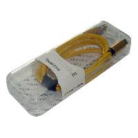 Кабель USB для зарядки Android, кожа желтая