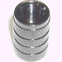 Колпачок для камеры металлический цилиндр рифленный (к-т 4 шт), металлик черный VC - 122