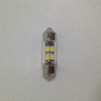 Светодиод T11*31 12V WHITE  4SMD (3.5*2.8) S8.5 (Маяк) (12T11*31--W/4SMD)
