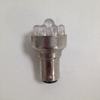 Светодиод T25/5 12V WHITE  9LED  BAY15d (Маяк) (12T25/5-W 9LED) двухконтактный