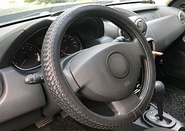 Оплетка экокожа 47 см XXXL 207 BK черная Скания,Паз,Ивеко