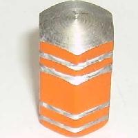 Колпачок для камеры металлический шестигранный с полосками, металлик оранжевый, 4 шт, к-т VC-134