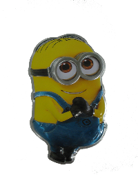 Наклейка дюралевая овальная Миньон смотрит сбоку