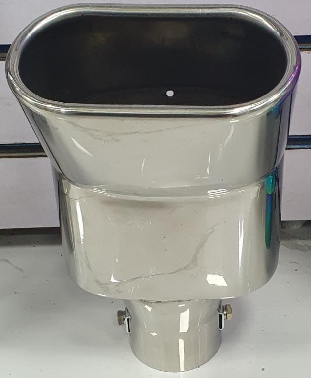 Насадка на глушитель d60D 60 L260, широкий выход, округлый край  арт ТМ-3024