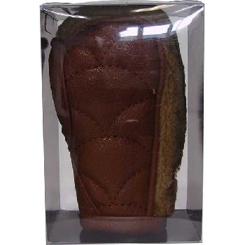 Чехол на ручку КПП кожа/мех P051PМ , Коричневый 