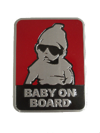 Наклейка дюралевая Ребенок на борту (80*100) BABY ON BOARD