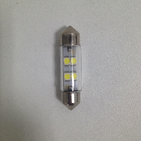 Светодиод T11*36 24V WHITE  4SMD(3,5x2,8) S8,5 (Маяк) (24T11*36/38-W/4SMD)