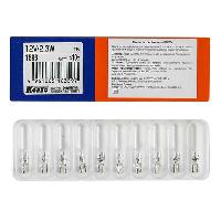 Лампа б/ц 12V  2.3W  T5  KOITO (уп 10 шт) ( 1596 )