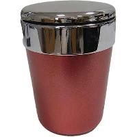 Пепельница-стакан пластик, синяя подсветка крышки, красная  3030 RED