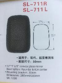 Зеркало заднего вида  SL- 711R   (280*183 SR 1200 крепеж 30 мм) MMC Canter/Hyundai/Kia
