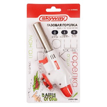 Горелка газовая с пьезоподжигом K-1002  SKYWAY  S11901002 (уп 100 шт)