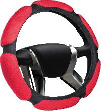 Оплетка перфокожа Sponge, M (d 37-39см) Черная, 6 подушечек замша Красная AZARD (OPL00073), шт.