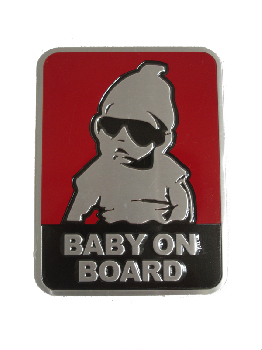 Наклейка дюралевая Ребенок на борту (80*100) BABY ON BOARD