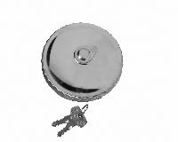Крышка бака топливного металлическая с замком  80 мм (защита ключа) хром