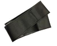 Оплетка экокожа с перфорированными вставками, шнуровка, М(37-38 см), черная, карт. уп (77103)