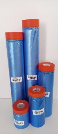 Скотч малярный с синей укрывочной пленкой  45 см  SUNTAPE  (1/60)