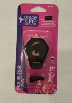 Ароматизатор на дефлектор меловой Секс эликсир (28 гр.) MX-305 Dolce Life ( уп.12шт)