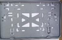 Рамка номера квадратная 290*170, пластик, без надписи,  Серая (1/30)