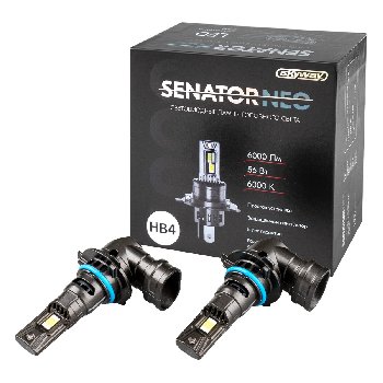Лампа (LED аналог ксенона) HB4 (9006) 12V 56W 6000К 6000Lm P22d SENATOR NEO (2шт), к-т SW S08201634