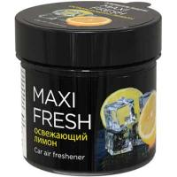 Ароматизатор на панель гелевый банка пластик ОСВЕЖАЮЩИЙ ЛИМОН ,100 гр  MAXIFRESH CMF-114 (1/24)