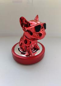 Ароматизатор на панель TM-863 Бульдог в очках, красный 