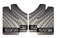 Брызговик плоский 370*220, надпись SPEED&GO, карбон белый, (4 шт) , к-т (1/25)  малый