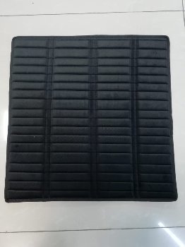 Подушка на сиденье ткань алькантара, антискользящая основа, 45*45см, LINE-R, ЧЕРНАЯ