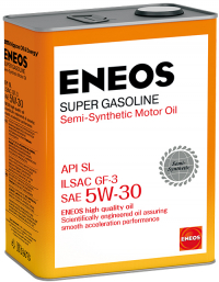 Масло моторное ENEOS SL  5w30 Gasolinе Super, 4 л. (1/6)  полусинтетика
