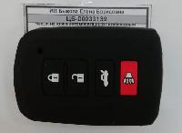 Чехол на ключ автомобильный силиконовый TOYOTA  (3кнопки+1паника)  COROLLA, Camrу, RAV4, черный