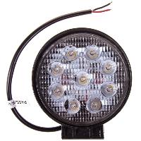 Фара светодиодная круглая D115*40 мм (9 диодов) 12V/24V, 27W, Дальний свет, шт SKYWAY S07201017(1/28