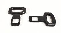 Заглушка ремня безопасности пластиковая, черная (2 шт), к-т  ALMEGA