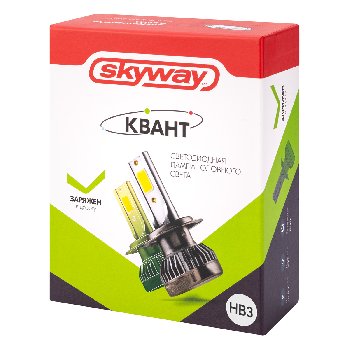 Лампа (LED аналог ксенона) HB3 (MINI) 12V (9005) 13W 6000K 1500Lm Квант (2 шт),к-т SKYWAY S08701050