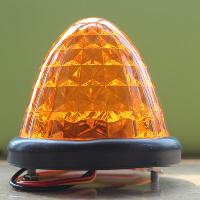 Фонарь габаритный для грузовых авто круглый светодиодный 12/24V, 13LED, большой, оранжевый, шт 