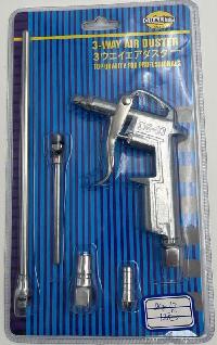 Пистолет продувочный металл с быстросъемом, 3 насадки, блистер DG-10