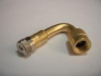 Удлинитель соска камеры латунь гнутый, угол 45 °