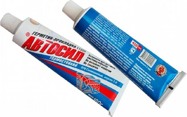 Герметик прокладка силиконовый Серый АВТОСИЛ, 180 г   (уп. 36 шт.)