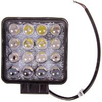 Фара светодиодная  105*105мм квадратная 16SMD 12V/24V 48W Дальний свет SKYWAY 1014