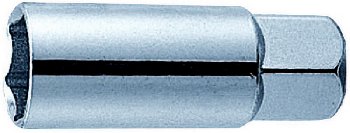 Головка свечная 1/2" ( 6 гран) 21мм, с резиновым держателем  13916 SATA  