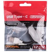 Кабель USB для зарядки Type-C, L 1 метр, черный, в пакете S09603001 SW 