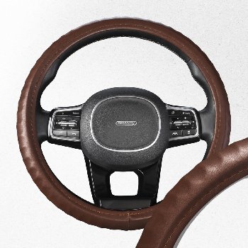 Оплетка экокожа Top-12 M (37-39 см) Коричневая  S01102502 SKYWAY
