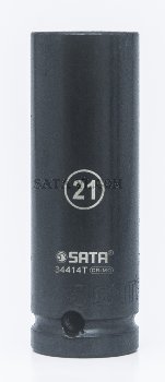 Головка торцевая 1/2" ( 6 гран) высокая, усиленная, тонкостенная 21 мм   34414T SATA  