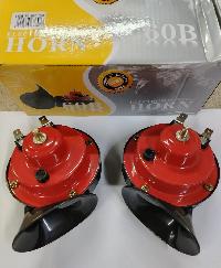 Сигнал электрический 24V Улитка D 80мм, черно-красный, высокий+низкий, к-т  (S 24V 60B) 