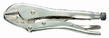 Зажим-тиски ручные, прямые губки,  L244мм (10") с фиксатором   71203 SATA 