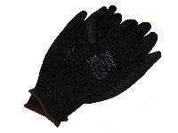 Перчатки нейлон черные, обливка области ладони-полиуретан черный, 1201 (уп. 12/240 пар)