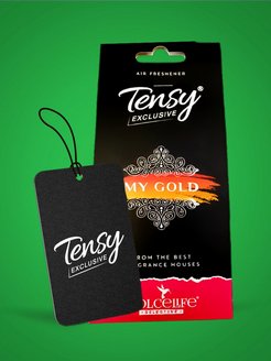 Ароматизатор подвесной пластина My gold (BY KILIAN-VODKA ON THE ROCKS), унисекс, Tensy Exclusive 