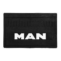 Брызговик плоский на длинномер передний 520*330*6мм, черный, надпись MAN (2 шт), к-т DA-NP185