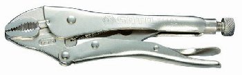 Зажим-тиски ручные, изогнутые губки, L 254мм (10"), с фиксатором   71103 SATA  (1/6)