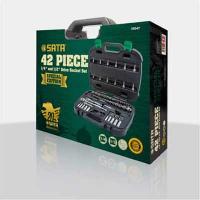 Набор инструментов 1/4,1/2" ( 42 предмета) Спецсерия юбилей 20th, кейс 09047 SATA  Выводится!  