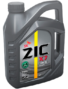Масло моторное ZIC X7  5w30  API SP, ILSAC GF-6/ SN Plus, 4л  (бензин, синтетика) 